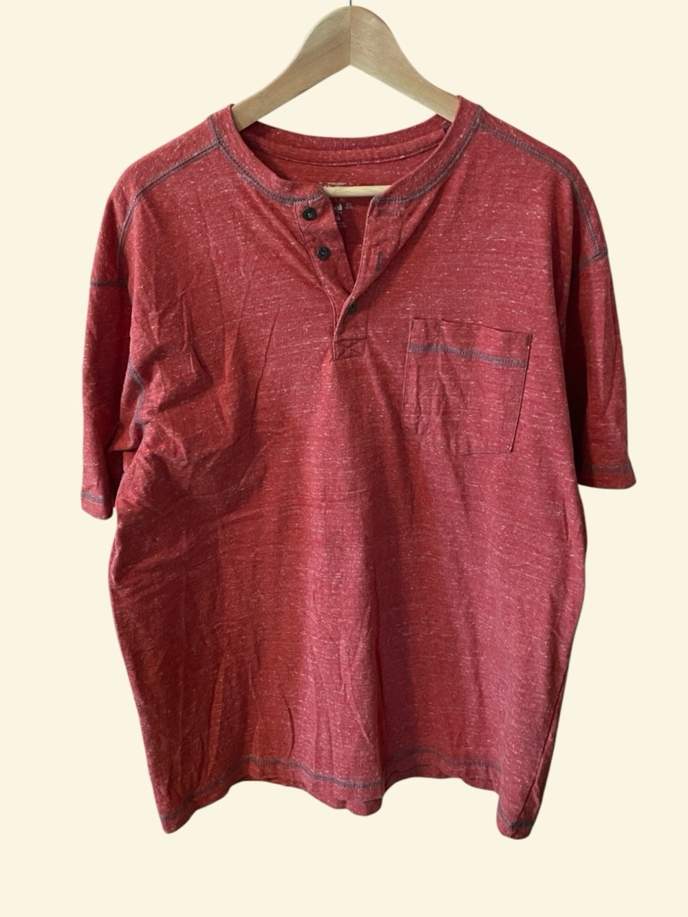 Redhead Men's Short Sleeve Henley Pocket Tee